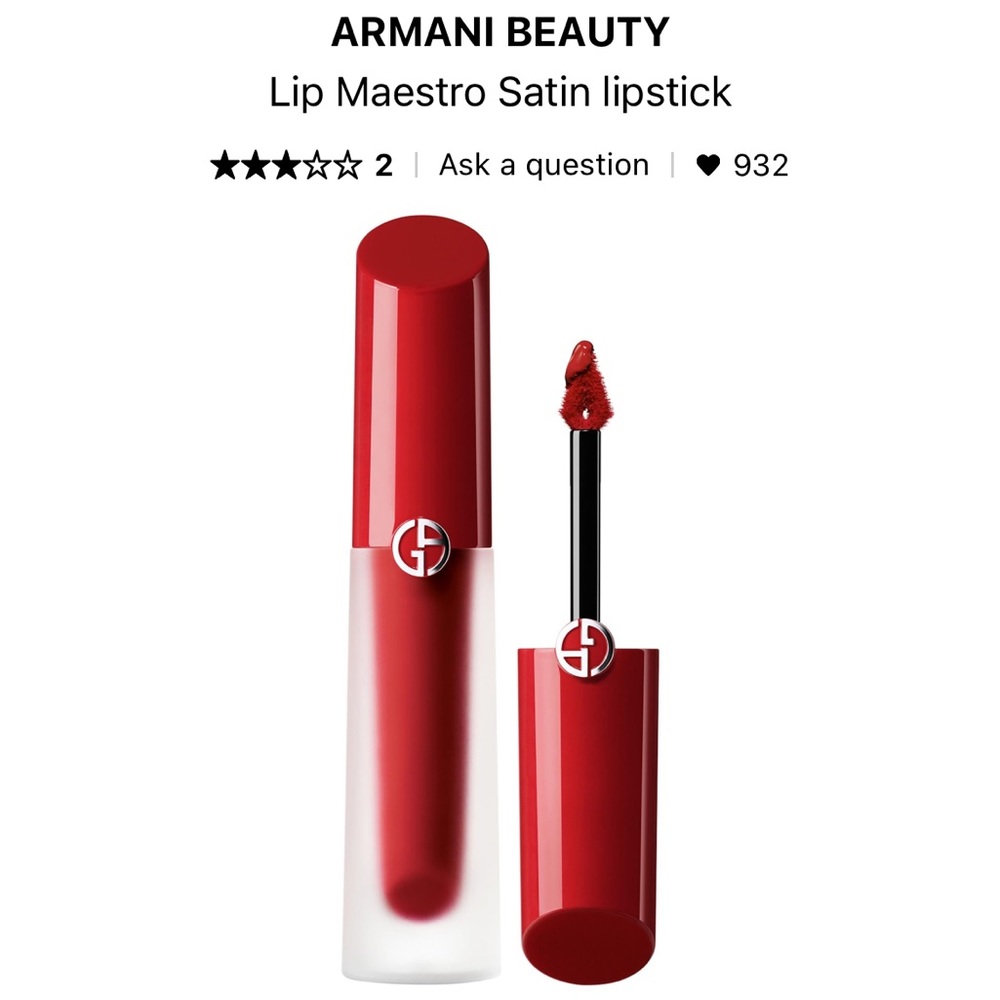 NEW- Giorgio Armani Lip Maestro Satin colour 10